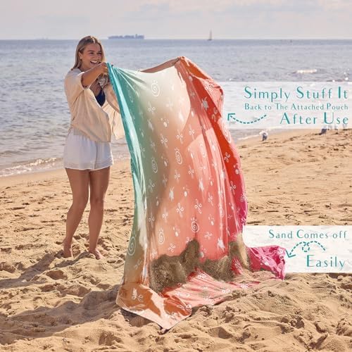 WEKAPO Beach Blanket Waterproof Sandproof Oversized Extra Large Sand Free | B...