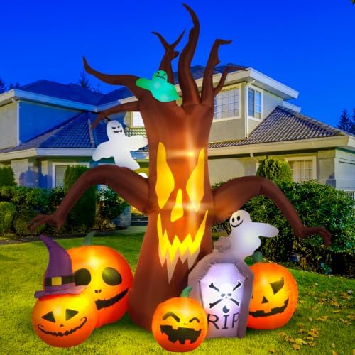 Max Fun 8FT Halloween Inflatables Decorations Inflatable Dead Tree Outdoor De...