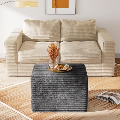 WLIVE 26'' Boneless Ottoman, Lightweight, Movable Foot Rest Stool for...
