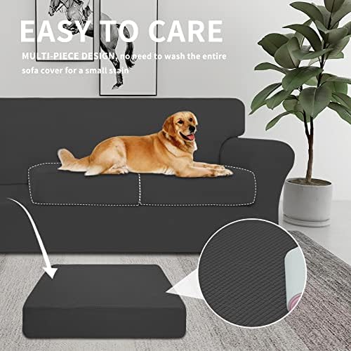 Easy-Going 2 Pieces Stretch Oversized Chair Couch Cover Sofa Cover for Dogs S...