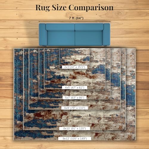 LUXE WEAVERS Modern Abstract Medium Pile Area Rug Passion 4x5