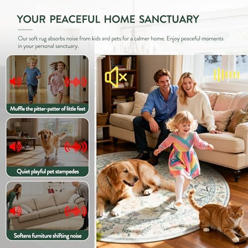 Lahome Boho Rugs for Living Room, Washable Large 8x10 Area Rugs for Bedroom