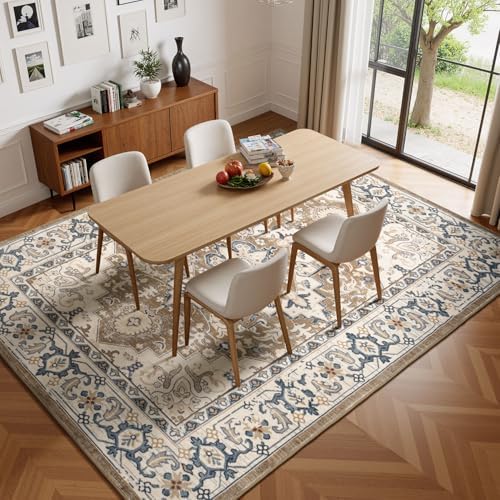 Lessymo 5x7 Area Rug for Living Room Machine Washable Super-Soft Rugs Brown
