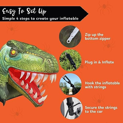 Joiedomi Animated Halloween Inflatable Outdoor Decorations, Trunk or Treat Ca...
