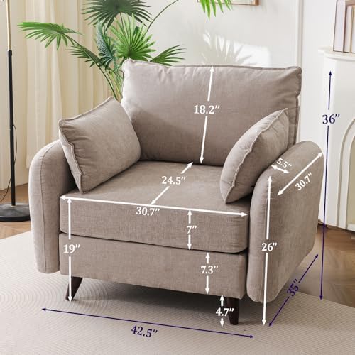 Rexulqo Oversized Accent Chair with All Seats Storage,Comfy Living Room Chair...
