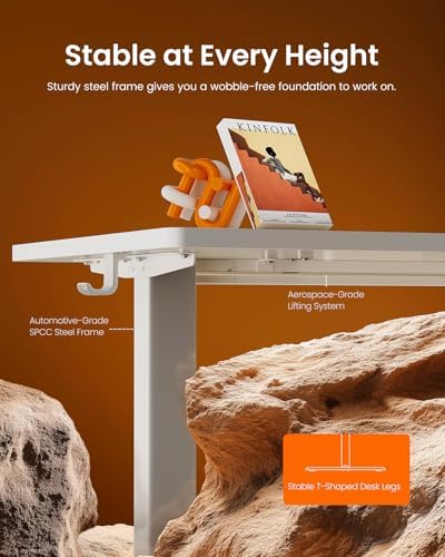 ErGear Height Adjustable Electric Standing Desk, 48 x 24 Inches Sit Stand up ...
