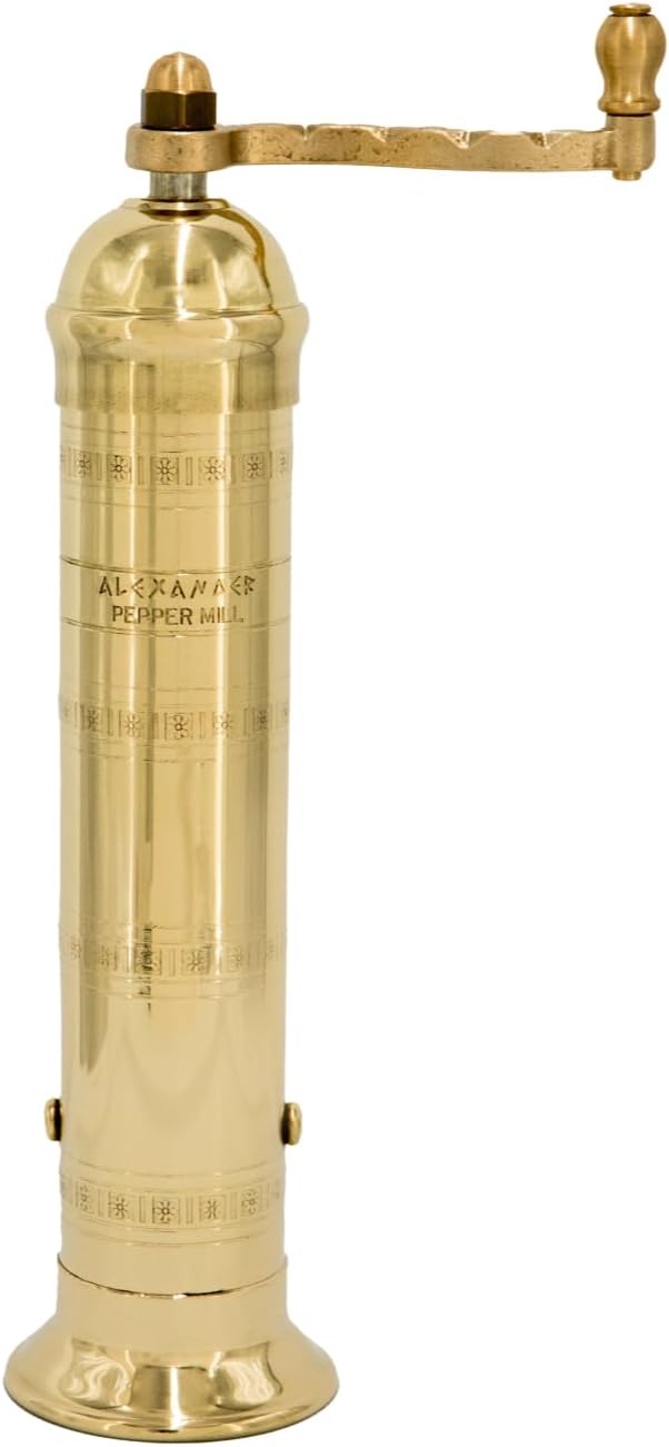 Alexander Home Original Greek Pepper Mill, 9-Inch Brass – European Manual