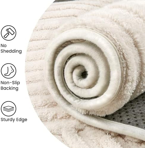 Sour Lemon Area Rugs 9x12 Living Room Bedroom, White Rug Large Carpet