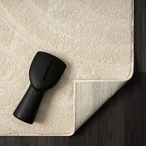 LUXE WEAVERS Modern Geometric Wave Cream 8x10 Area Rug