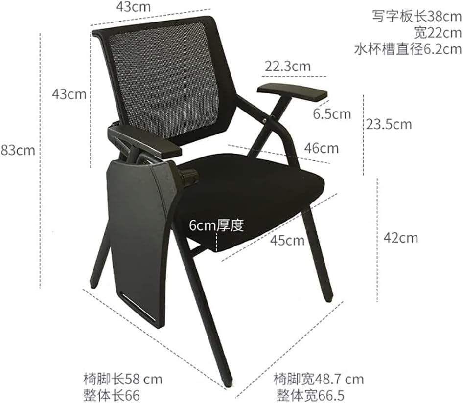 Ergonomic Folding Mesh Chair with Armrest Lumbar Support and Metal Frame Offi...