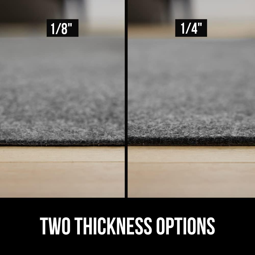 GORILLA GRIP Felt Rug Pad for Hardwood Floors with Rubber Backing, Slip Resis...