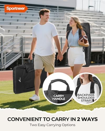 Sportneer Stadium Seats with Back Support: 2.5'' Thick Comfy Cushion ...