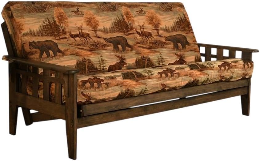 Kodiak Furniture Tucson Full Size Futon Set In Rustic Walnut Finish, Canadian