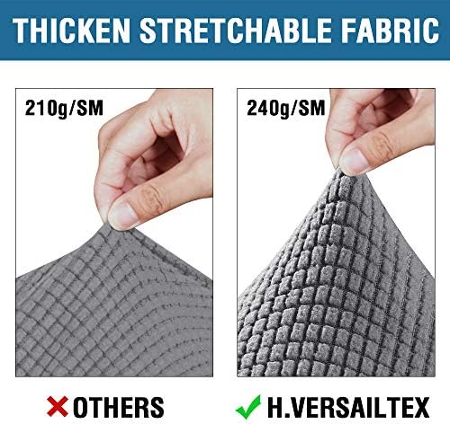 H.VERSAILTEX 4 Piece Stretch Sofa Covers for 3 Cushion Couch Covers for Livin...