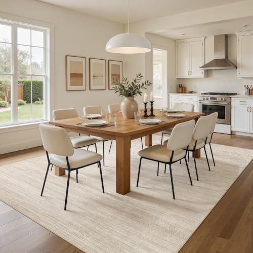 9x12 Area Rug Living Room Washable Rugs, Abstract Beige