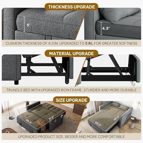 YITAHOME 55" Convertible Sofa Bed 99 20260918rhs