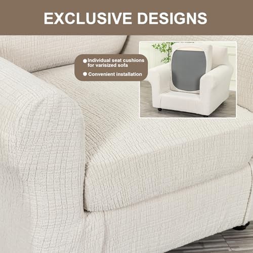 Sofa Cover Armchair Slipcover Chair Cover 2-Piece Couch Slipcover with Arms