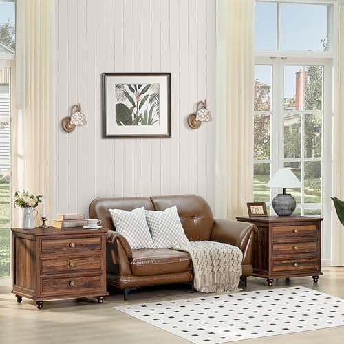 Joaxswe Farmhouse Dresser and Nightstand Set - 3 Piece, 54" Wide Dresser...