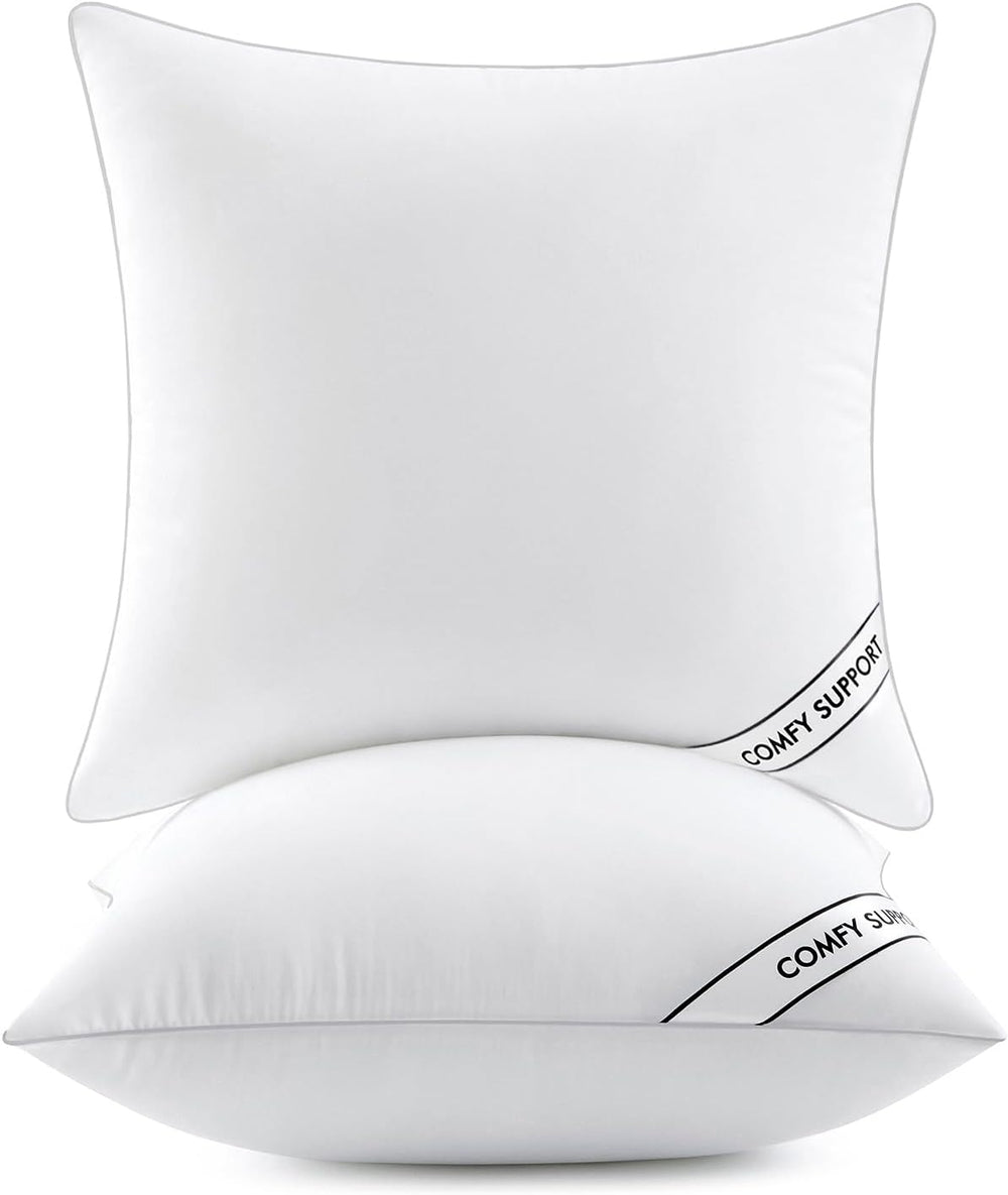 MIULEE 26x26 Pillows Inserts Pack of 2, Down Alternative Virgin Filling