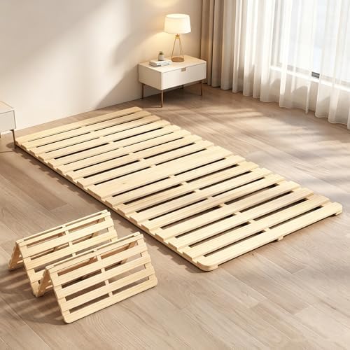 LILYPELLE Twin Floor Bed Frame, Foldable Tatami Bed Frame Futon Frame