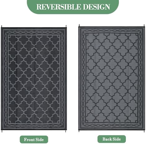 GarveeLife 10x20 Outdoor Rug Waterproof for Patio Decor, Foldable Reversible ...