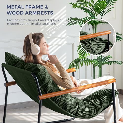 MAXYOYO Modern Accent Chair, Comfy Living Room Chair with Metal Frame