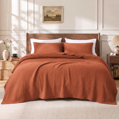 Love's cabin 100% Cotton Muslin Blanket, 6 Layer Lightweight Breathable G...