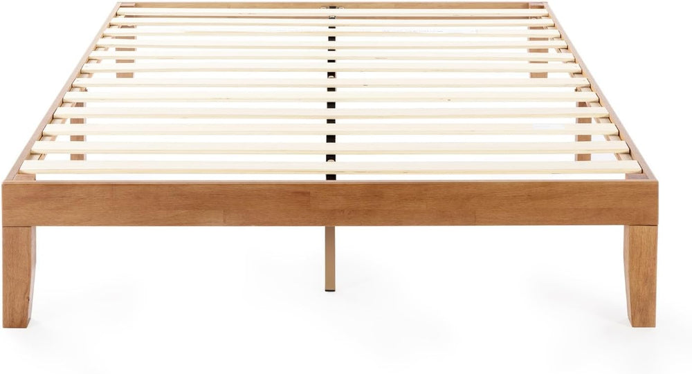 Mellow Naturalista Classic - 12 Inch Solid Wood Platform Bed with Wooden Slat...