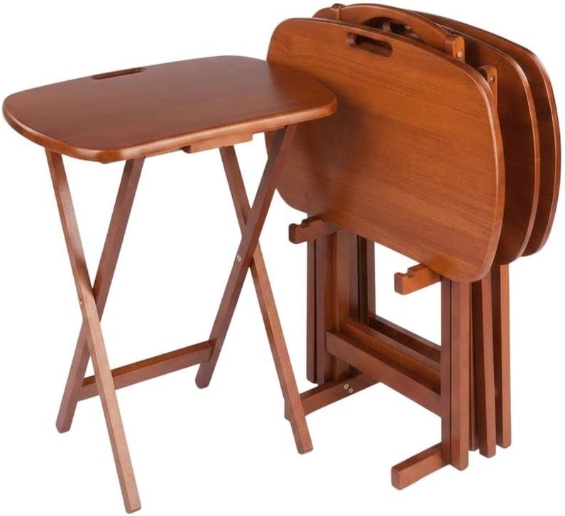 Furnifact Brown Snack Table Set, Modern Design, Versatile for Home, Living Ro...