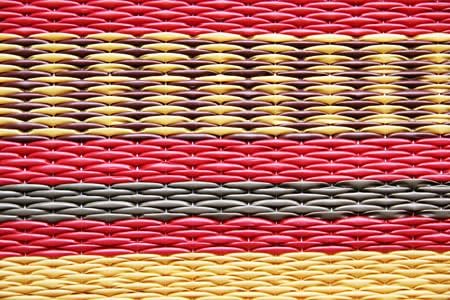 Mad Mats Geometric Stripe 5x8 Brown Outdoor Rug, Reversible Plastic Mat for P...