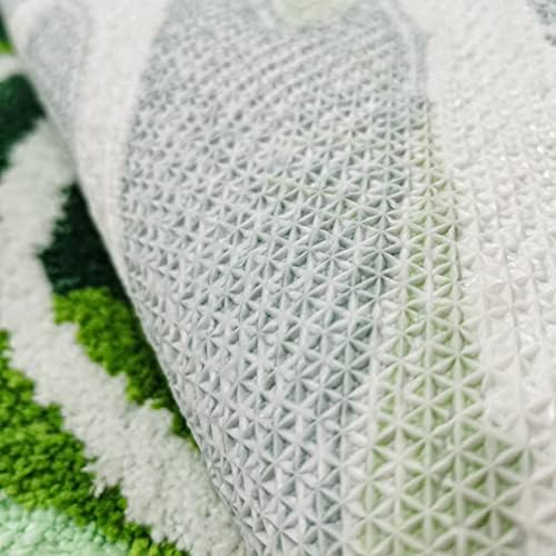 Kids Rug Green Leaf Area Rug for Nursery Cute Bath Mat Non Slip Small Preppy ...