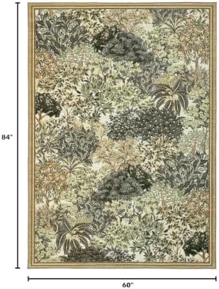 GarveeHome Forest Rug 5x7 Washable Area Rugs for Living Room, Brown Green