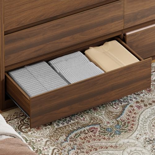 TEENFON 9 Drawer Dresser for Bedroom, 63" Wide Dressers & Chest of D...