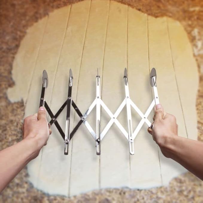 TrueCraftware- 5-Wheel Stainless Steel Adjustable Dough Divider- Pastry Cutter