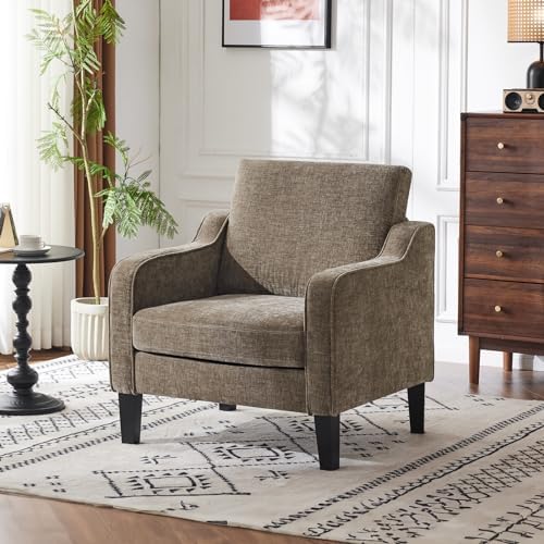 VINGLI Accent Chairs Set of 2, Chenille Upholstered Armchair Living Room