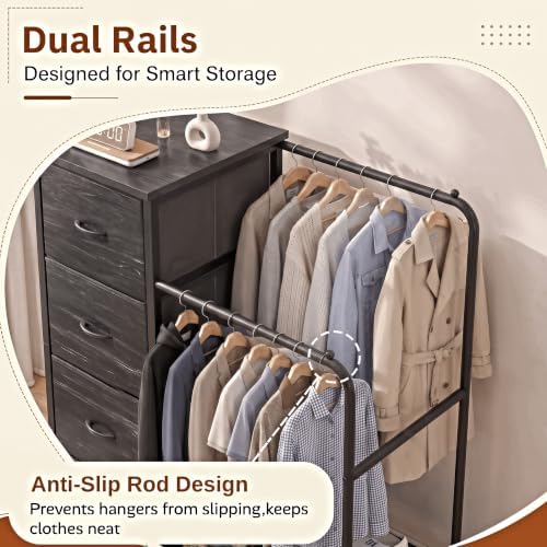 Romorgniz Tall Dresser with Hanging Rack & Extra Deep Storage,47.28"...