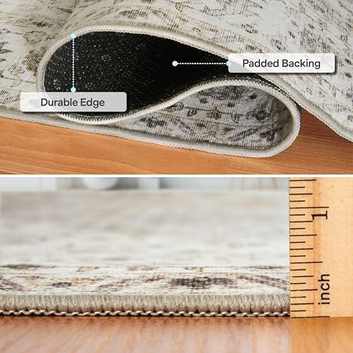 ReaLife Rugs Machine Washable Area Rug - Living Room Bedroom Bathroom Kitchen...