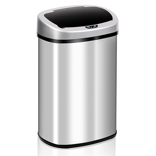 Dkeli Kitchen Trash Can for Bathroom Bedroom Home Office Automatic Touch Free