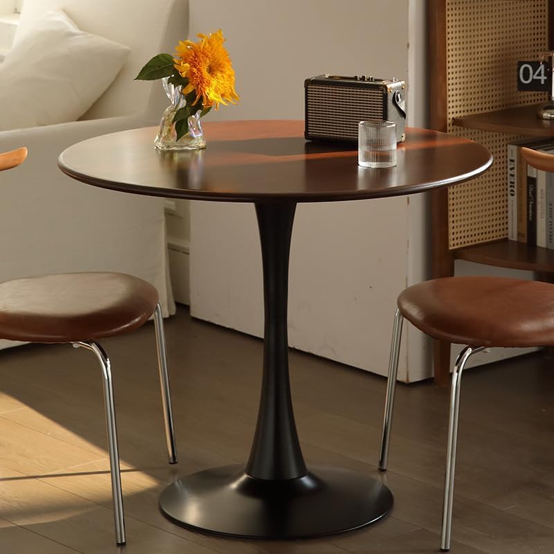 24" Round Cafe Table, Tulip Table for 2-3 Persons, Mid-Century Modern St...