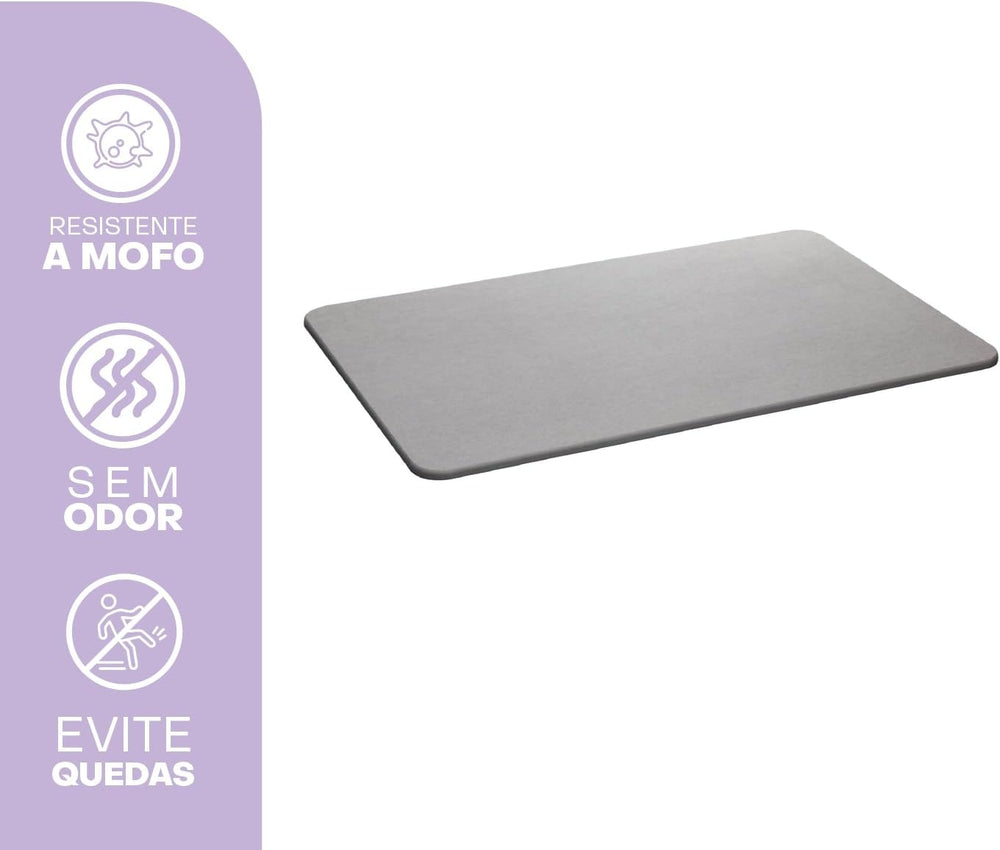 Lyor Stone Bath Mat Diatomaceous Earth – Quick Dry Bathroom Shower Mat, Super...