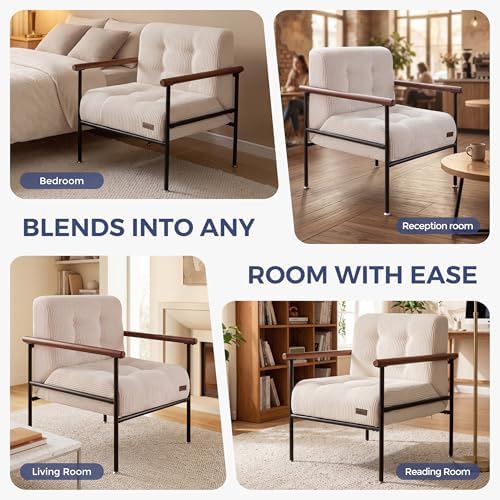 MAXYOYO Accent Chair, Modern Living Room Chair with Metal Frame