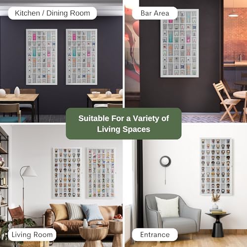 Shot Glass Display Cabinet Solid Wood - Large Display Case for Collectibles |...