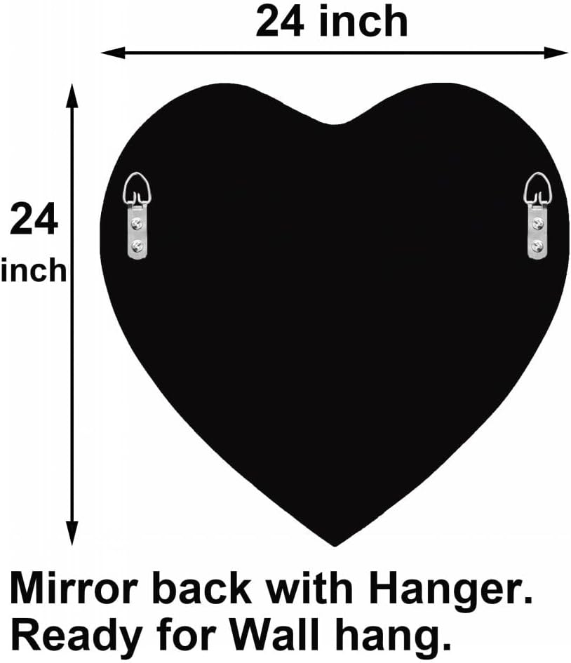 DMDFIRST Crystal Crush Diamond Heart Shaped Silver Mirror for Wall Decoration...