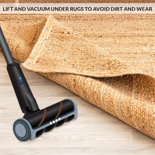 HOMEMONDE Solid Braided Jute Area Rug | Handwoven Reversible Natural Fiber Bo...