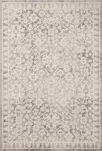Loloi Magnolia Home Gigi Grey/Ivory 5'-3" x 7'-6" Area Rug