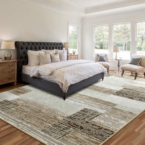 Large Area Rugs, Modern Geometric Patchwork Floor Decor Rockwood Collection
