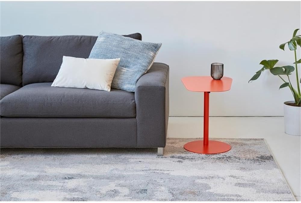 Pemberly Row Modern Metal End Table, 20 in x 19.75 in, C-Shaped Space-Saving ...