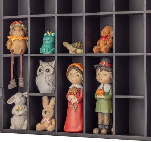 Gallery Solutions - Black Wall-Mounted - Curio & Shot Glass Display Case ...