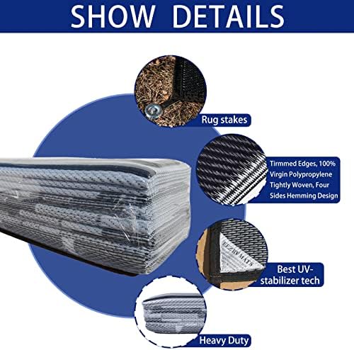 EEZ RV Products 9'x18' GW Heavy Duty Reversible/Durable Outdoor Patio...