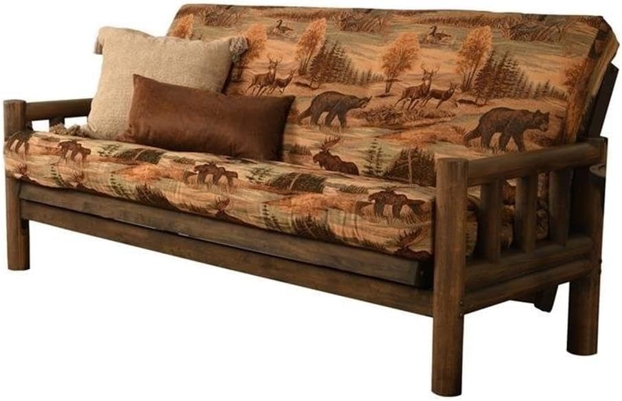Kodiak Furniture 75" Traditional Full-Size Fabric Futon Mattress with Co...